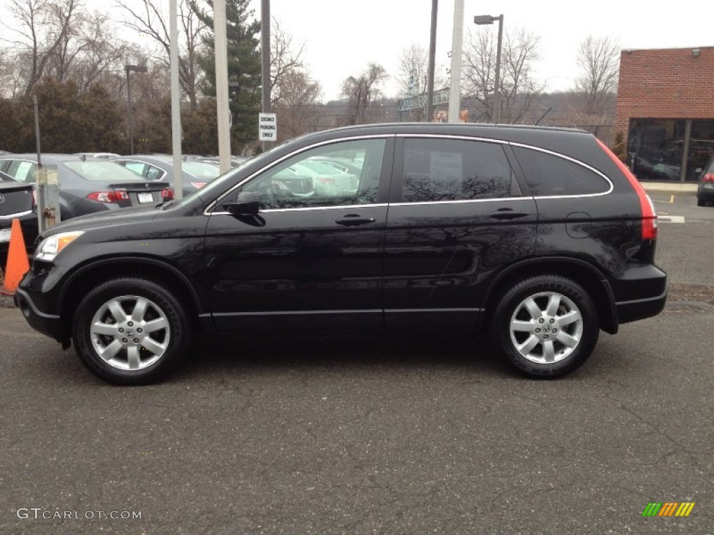 2009 CR-V EX-L 4WD - Crystal Black Pearl / Black photo #4