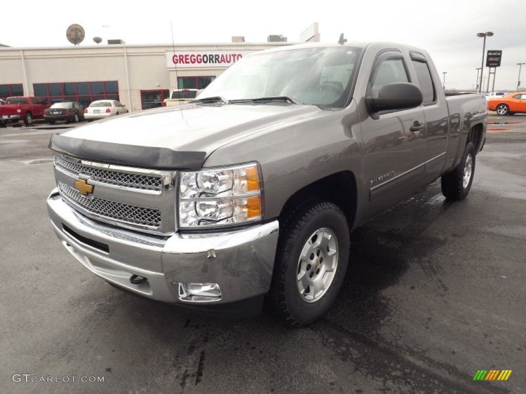 2012 Silverado 1500 LT Extended Cab 4x4 - Graystone Metallic / Ebony photo #1