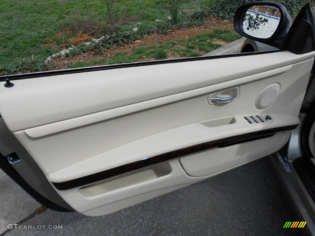 2010 BMW 3 Series 328i Convertible Cream Beige Door Panel Photo #61659370
