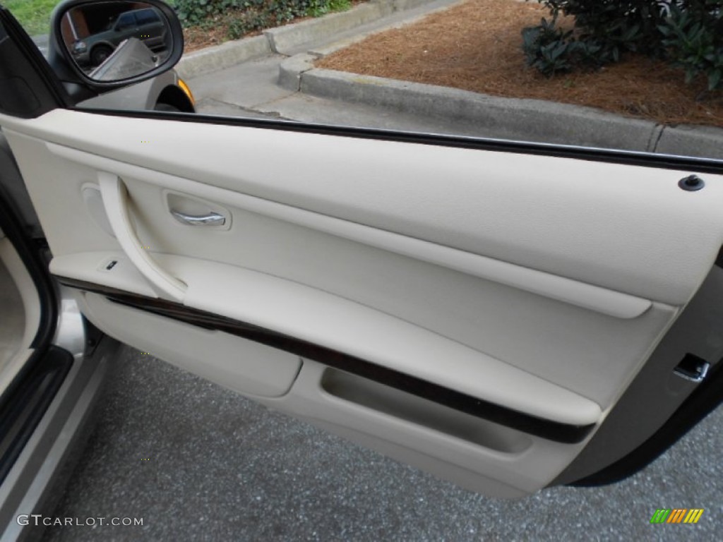 2010 BMW 3 Series 328i Convertible Cream Beige Door Panel Photo #61659376
