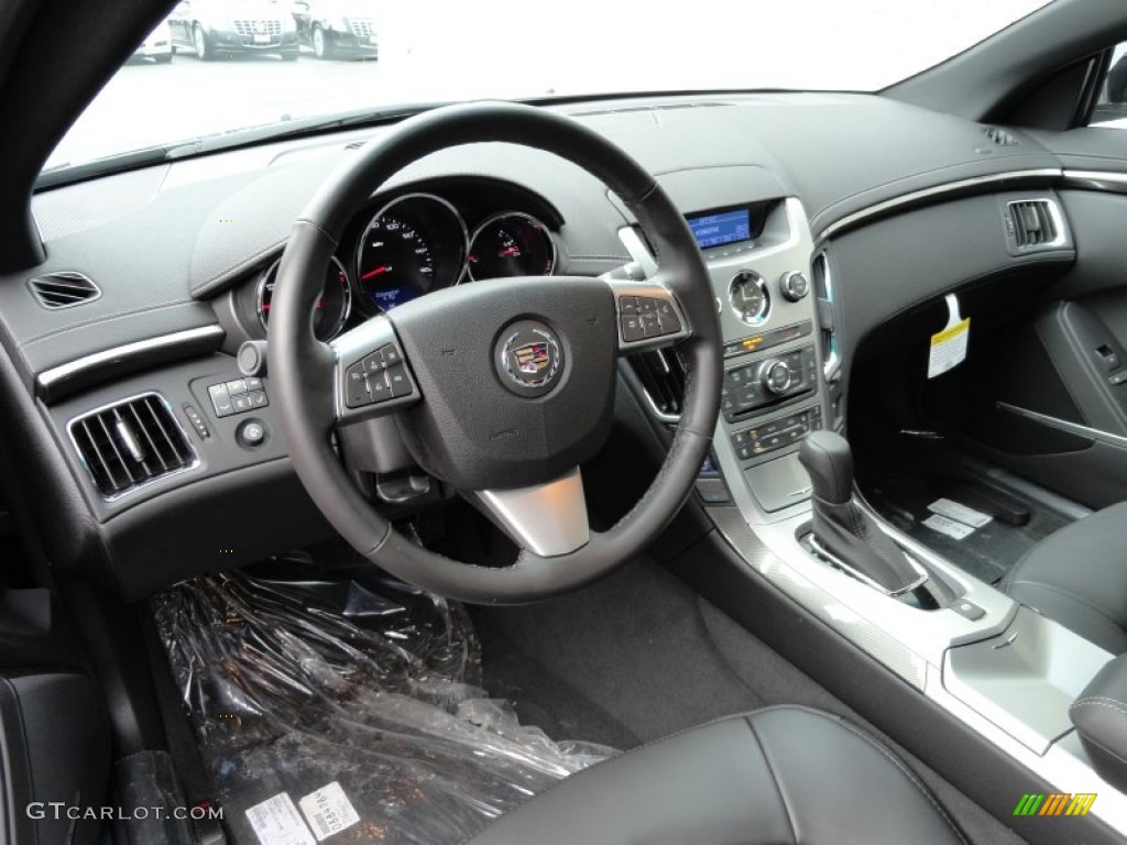 2012 Cadillac CTS Coupe Ebony/Ebony Dashboard Photo #61661332