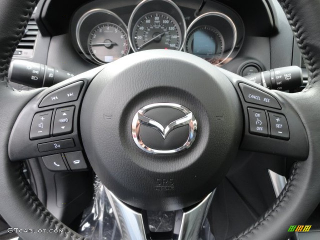 2013 Mazda CX-5 Touring AWD Black Steering Wheel Photo #61662280