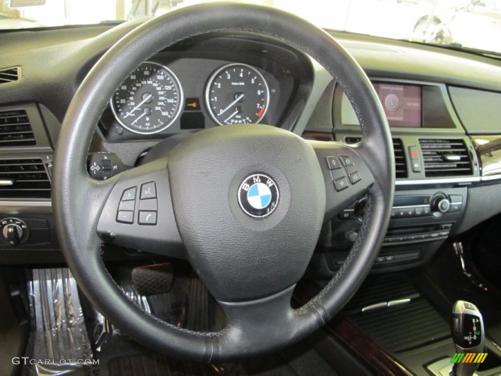 2009 BMW X5 xDrive30i Black Steering Wheel Photo #61662884