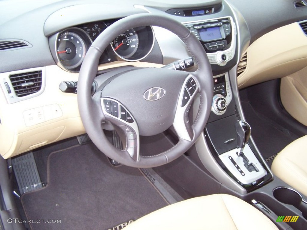 2012 Elantra Limited - Desert Bronze / Beige photo #9