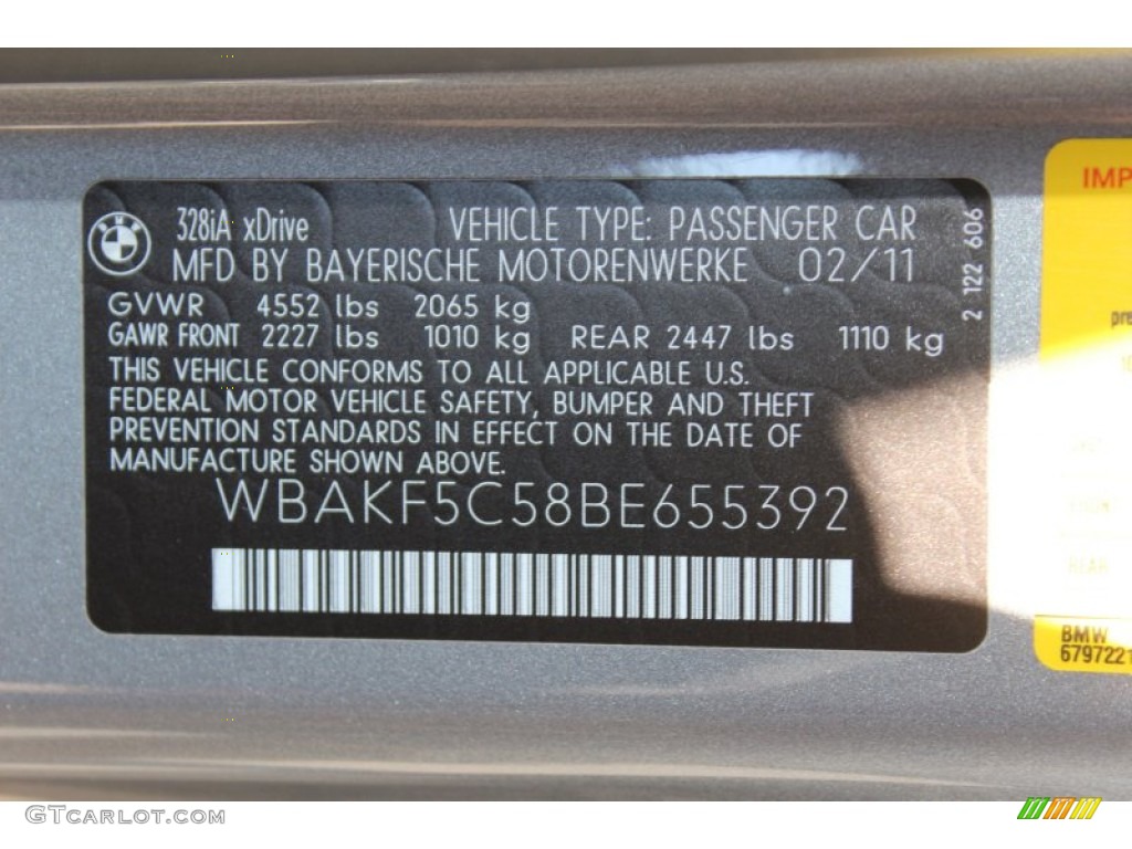 2011 3 Series 328i xDrive Coupe - Space Gray Metallic / Gray Dakota Leather photo #32