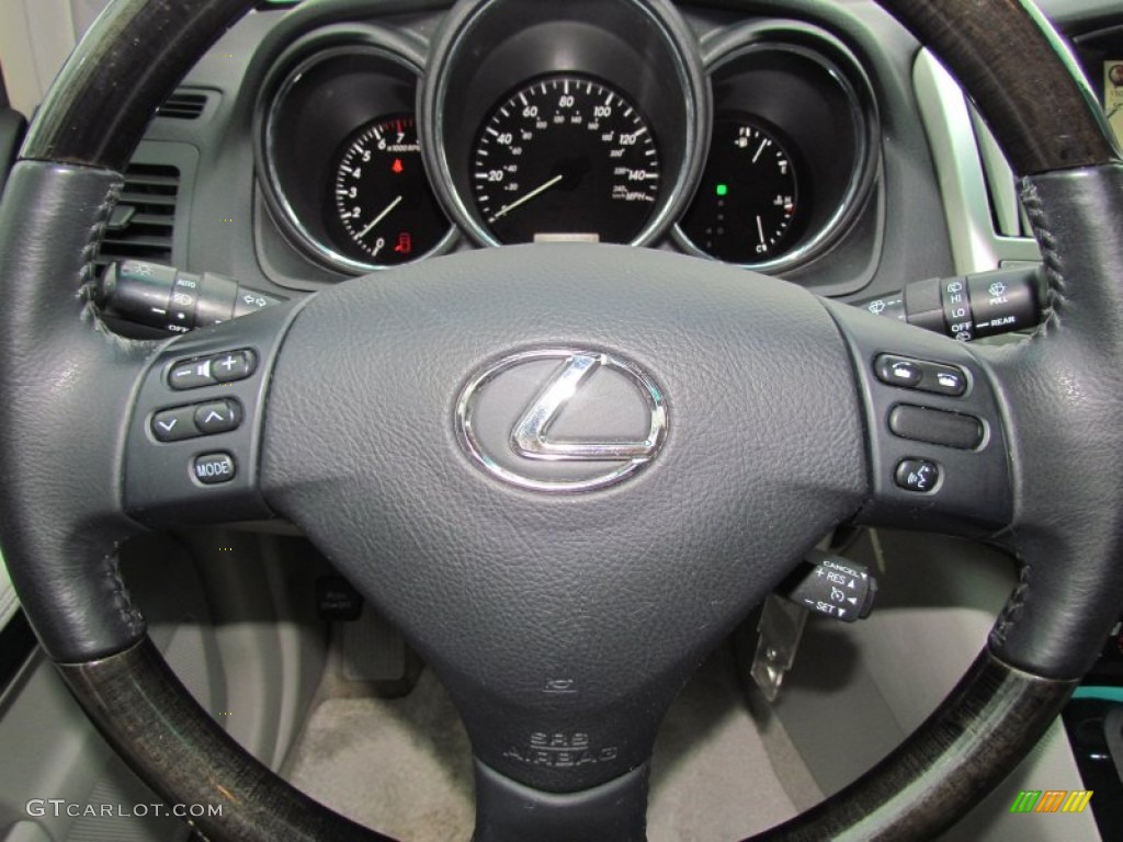 2008 Lexus RX 350 Light Gray Steering Wheel Photo #61665893