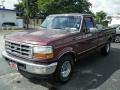 1996 Dark Toreador Red Metallic Ford F150 XLT Regular Cab  photo #5