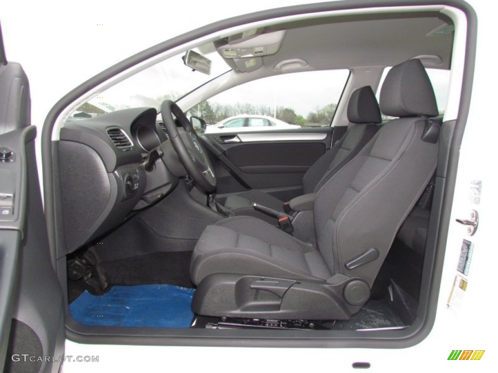 Titan Black Interior 2012 Volkswagen Golf 2 Door TDI Photo #61667287