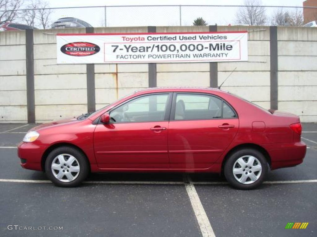 2008 Corolla LE - Impulse Red Pearl / Beige photo #1