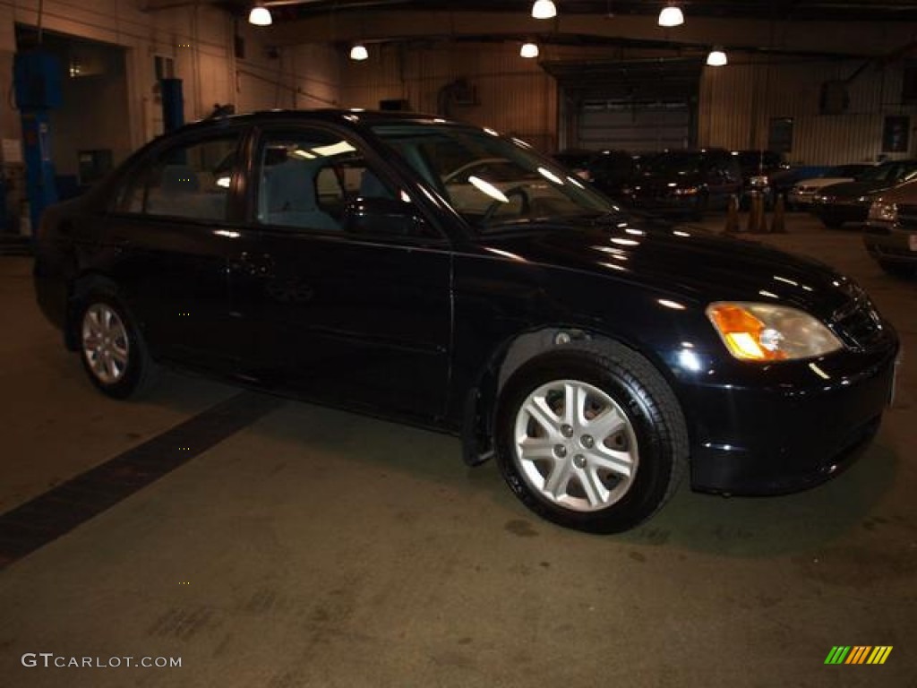 2003 Civic EX Sedan - Nighthawk Black Pearl / Black photo #1