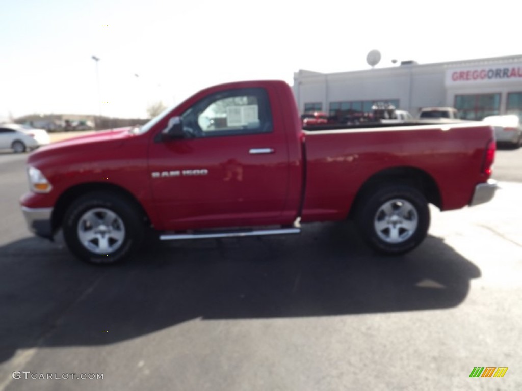 2011 Ram 1500 SLT Regular Cab 4x4 - Flame Red / Dark Slate Gray/Medium Graystone photo #8