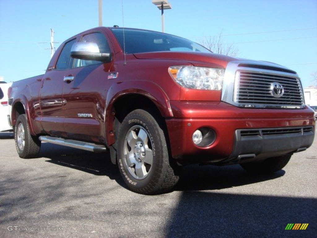 2010 Tundra Limited Double Cab 4x4 - Salsa Red Pearl / Graphite Gray photo #1