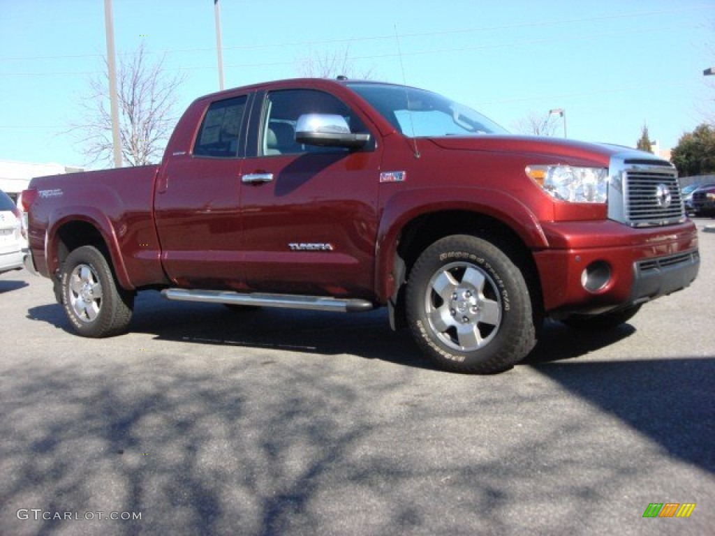 2010 Tundra Limited Double Cab 4x4 - Salsa Red Pearl / Graphite Gray photo #2