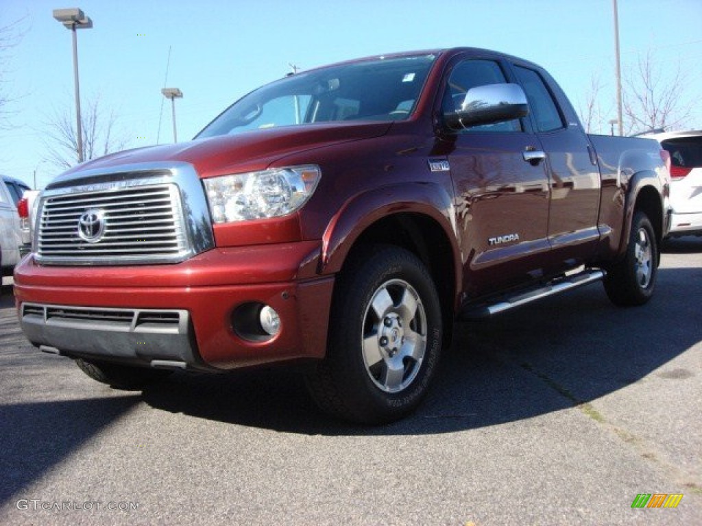2010 Tundra Limited Double Cab 4x4 - Salsa Red Pearl / Graphite Gray photo #7