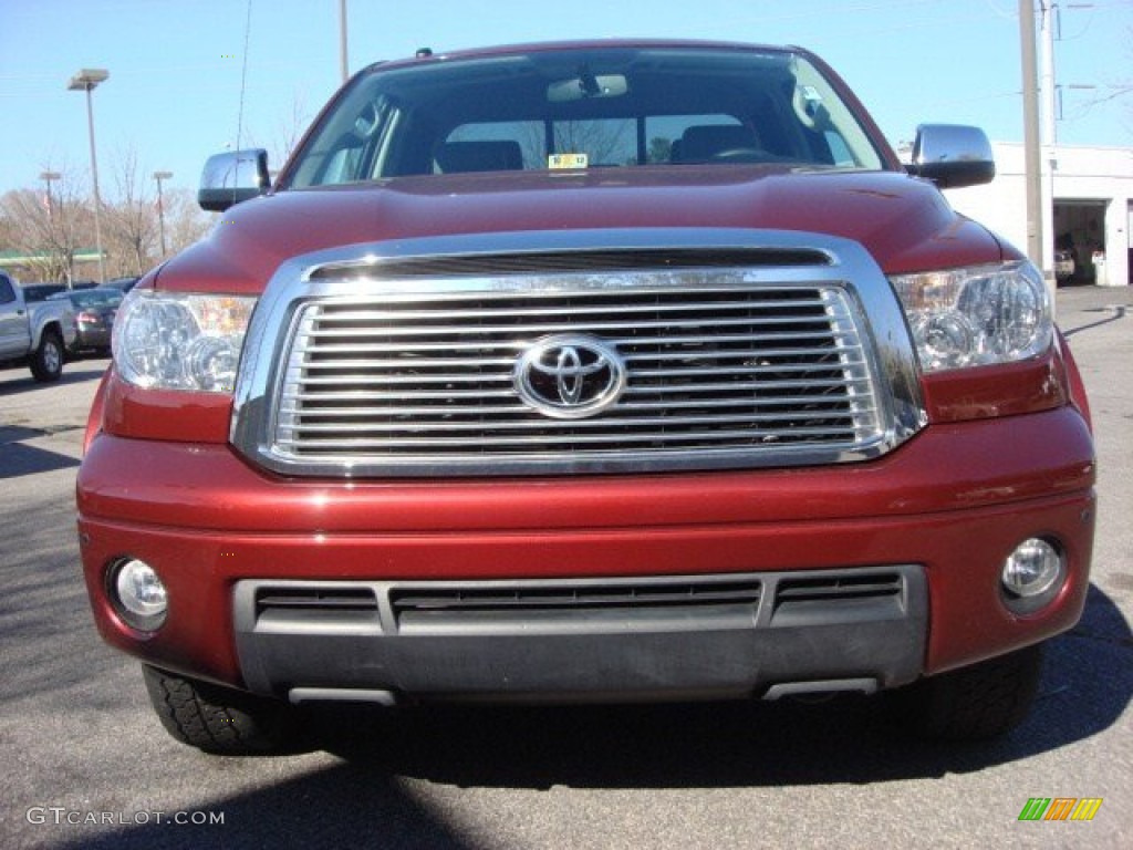 2010 Tundra Limited Double Cab 4x4 - Salsa Red Pearl / Graphite Gray photo #8