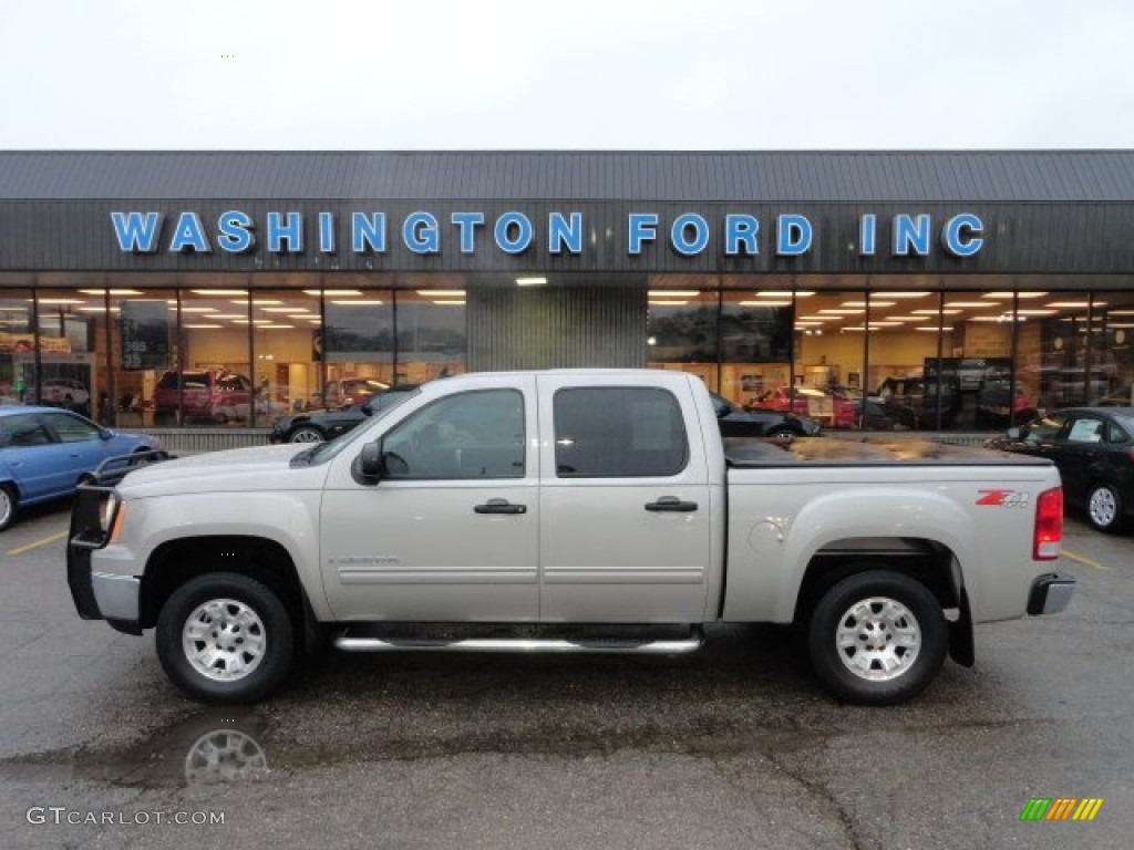 2007 Sierra 1500 Z71 Crew Cab 4x4 - Silver Birch Metallic / Ebony Black photo #1