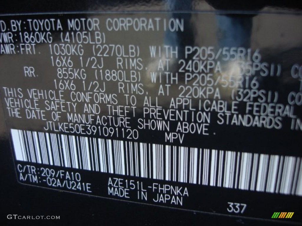 2009 xB Color Code 209 for Black Sand Pearl Photo #61674880