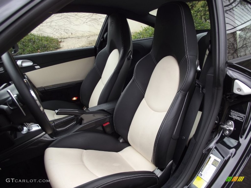 Black/Cream Interior 2011 Porsche 911 Turbo S Coupe Photo #61675737