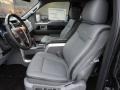 Platinum Steel Gray/Black Leather Interior Photo for 2012 Ford F150 #61676739