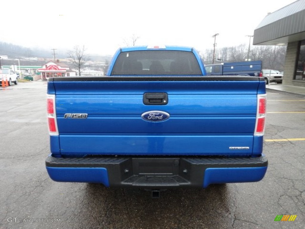 2012 F150 XLT SuperCab 4x4 - Blue Flame Metallic / Black photo #3