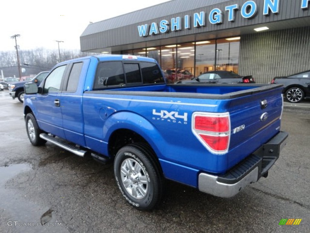 2012 F150 XLT SuperCab 4x4 - Blue Flame Metallic / Steel Gray photo #2