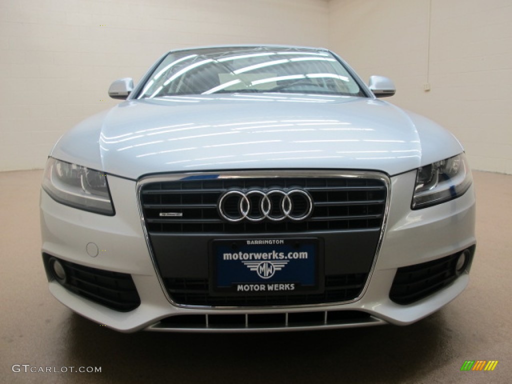 2009 A4 2.0T Premium quattro Sedan - Ice Silver Metallic / Black photo #3