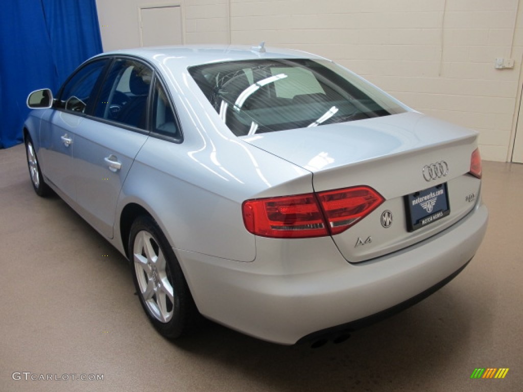 2009 A4 2.0T Premium quattro Sedan - Ice Silver Metallic / Black photo #5