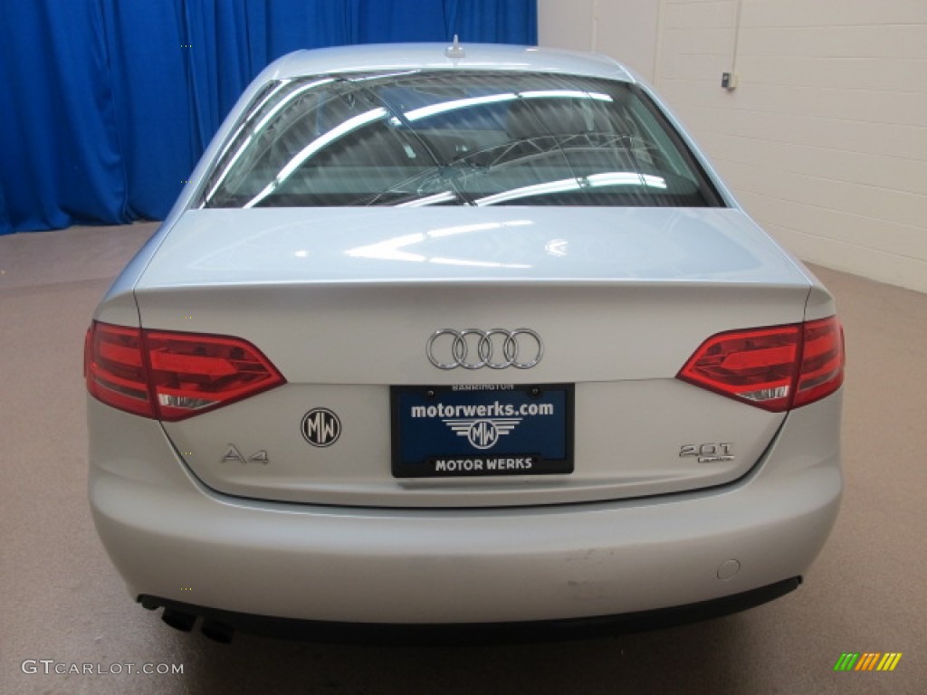 2009 A4 2.0T Premium quattro Sedan - Ice Silver Metallic / Black photo #6