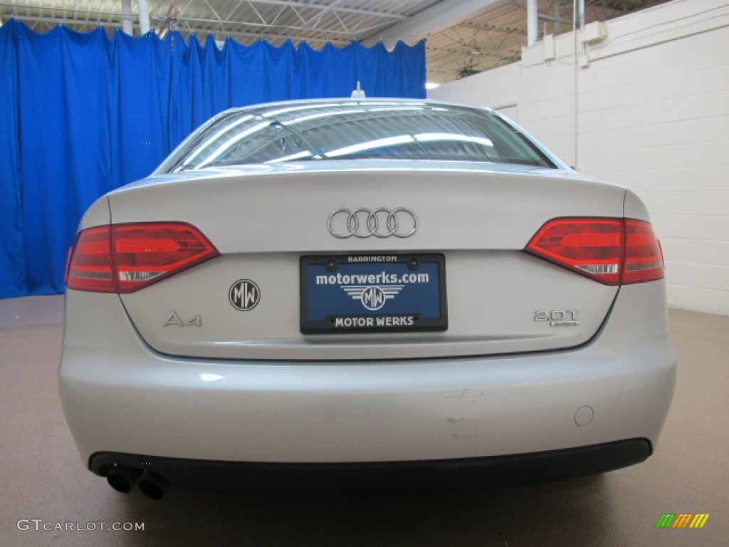 2009 A4 2.0T Premium quattro Sedan - Ice Silver Metallic / Black photo #7