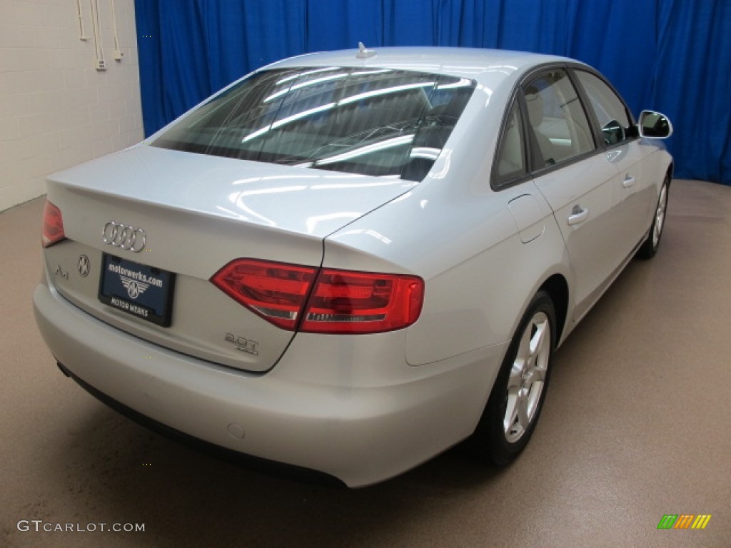 2009 A4 2.0T Premium quattro Sedan - Ice Silver Metallic / Black photo #8