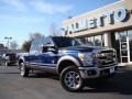 2011 Dark Blue Pearl Metallic Ford F250 Super Duty Lariat Crew Cab 4x4  photo #29