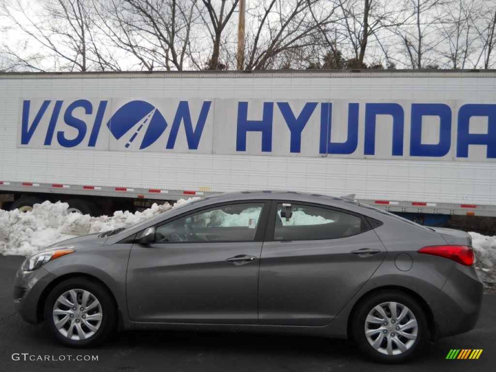 2012 Elantra GLS - Harbor Gray Metallic / Gray photo #13