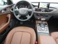 2012 Audi A6 Nougat Brown Interior Dashboard Photo