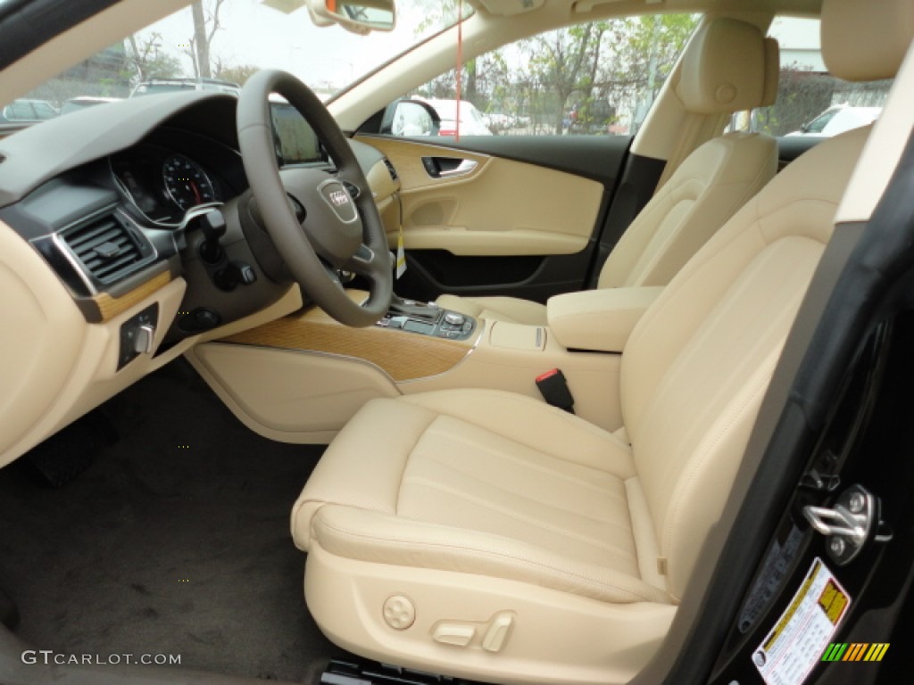Velvet Beige Interior 2012 Audi A7 3.0T quattro Prestige Photo #61686590