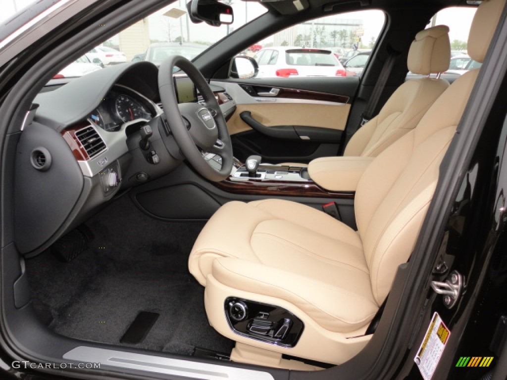 Velvet Beige Interior 2012 Audi A8 4.2 quattro Photo #61686666