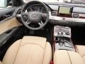 2012 Audi A8 Velvet Beige Interior Dashboard Photo