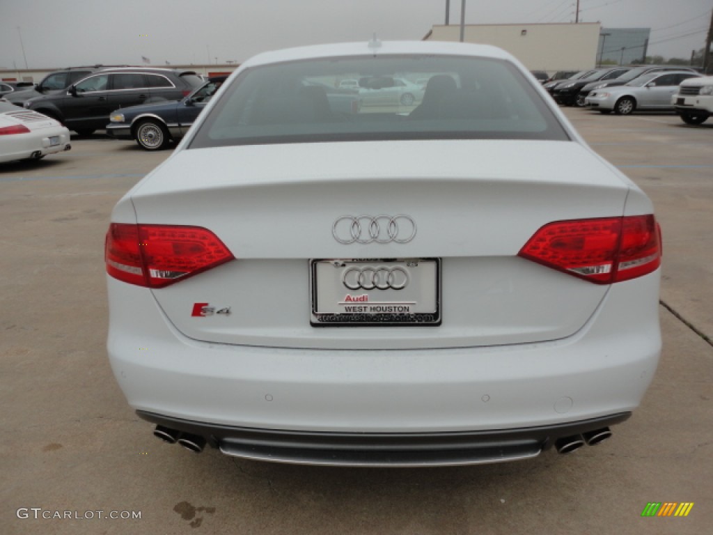 2012 S4 3.0T quattro Sedan - Glacier White Metallic / Black/Black photo #4