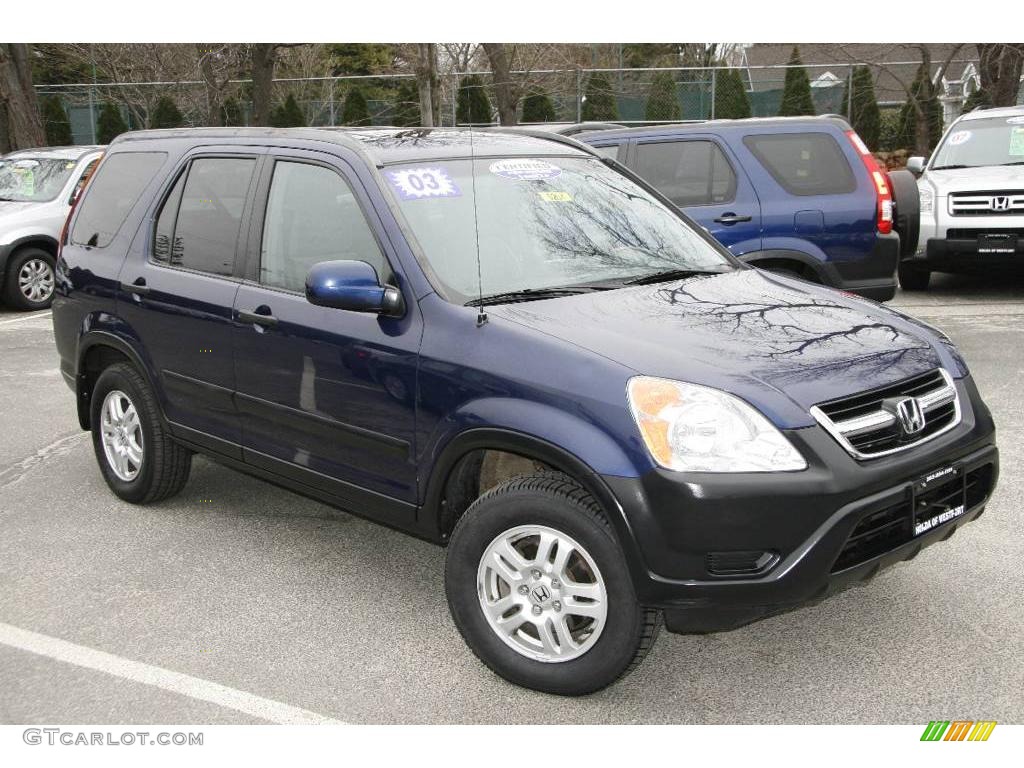2003 CR-V EX 4WD - Eternal Blue Pearl / Black photo #3