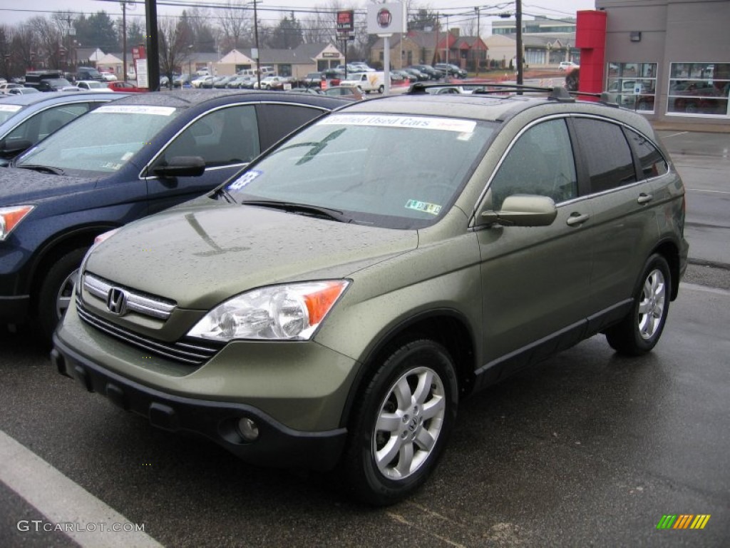 2009 CR-V EX-L 4WD - Green Tea Metallic / Ivory photo #2