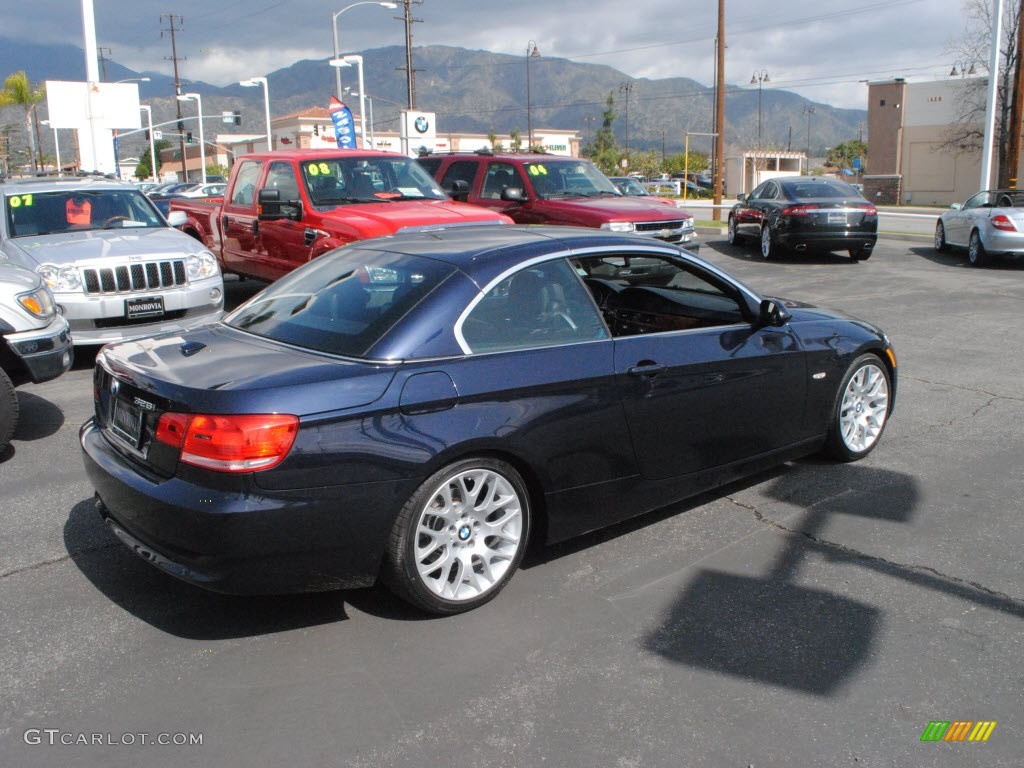 2007 3 Series 328i Convertible - Monaco Blue Metallic / Black photo #7