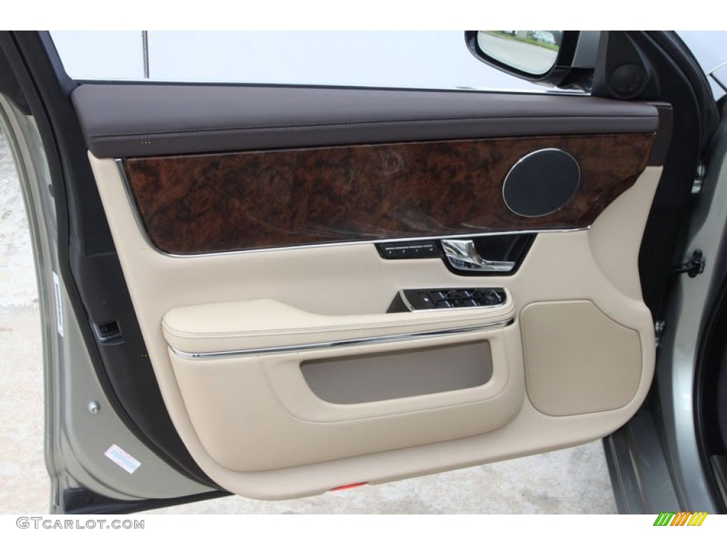 2012 Jaguar XJ XJL Portfolio Cashew/Truffle Door Panel Photo #61688949