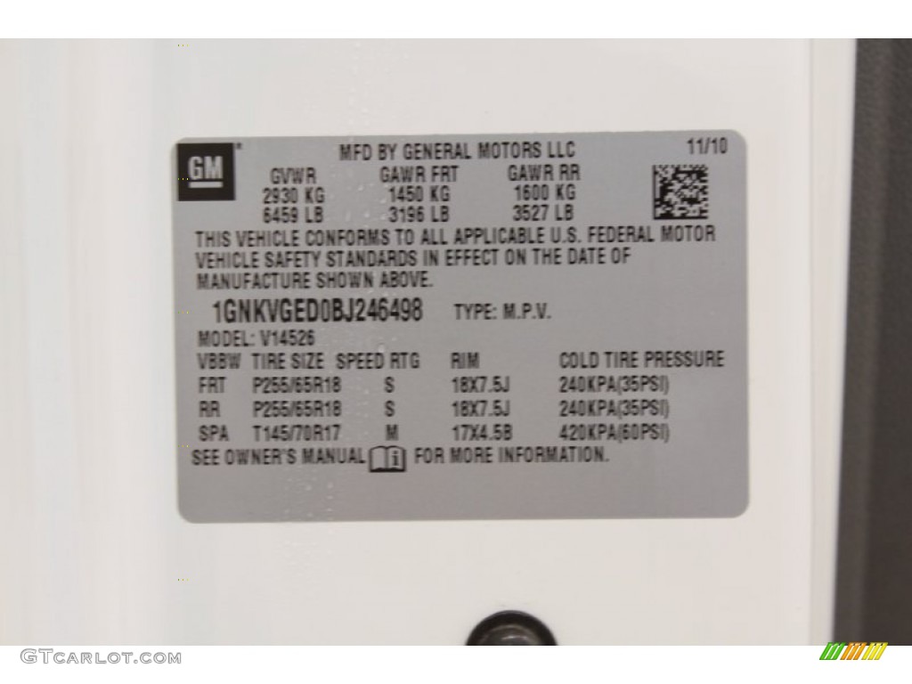 2011 Traverse LT AWD - White / Ebony/Ebony photo #24