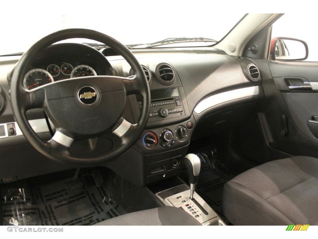 2010 Aveo LT Sedan - Sport Red / Charcoal photo #7
