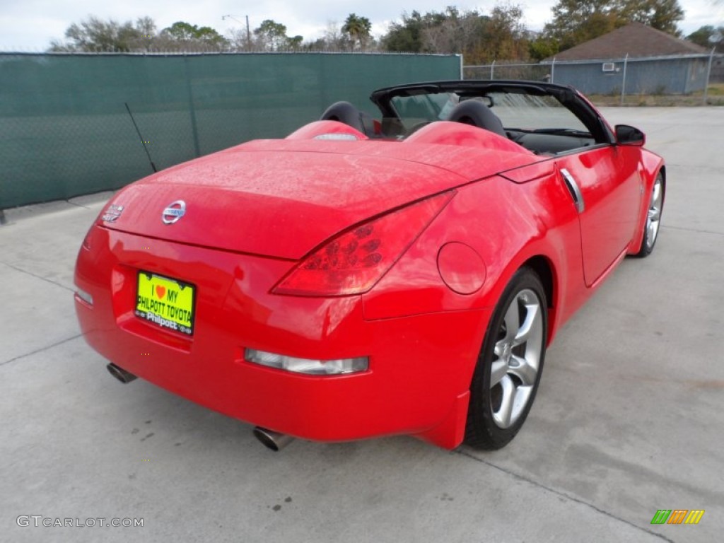 2008 350Z Touring Roadster - Nogaro Red / Charcoal photo #3