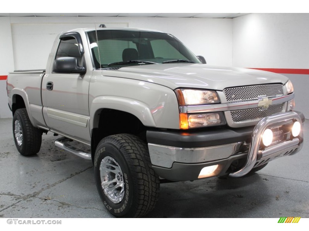 2004 Silverado 1500 Z71 Regular Cab 4x4 - Silver Birch Metallic / Dark Charcoal photo #2