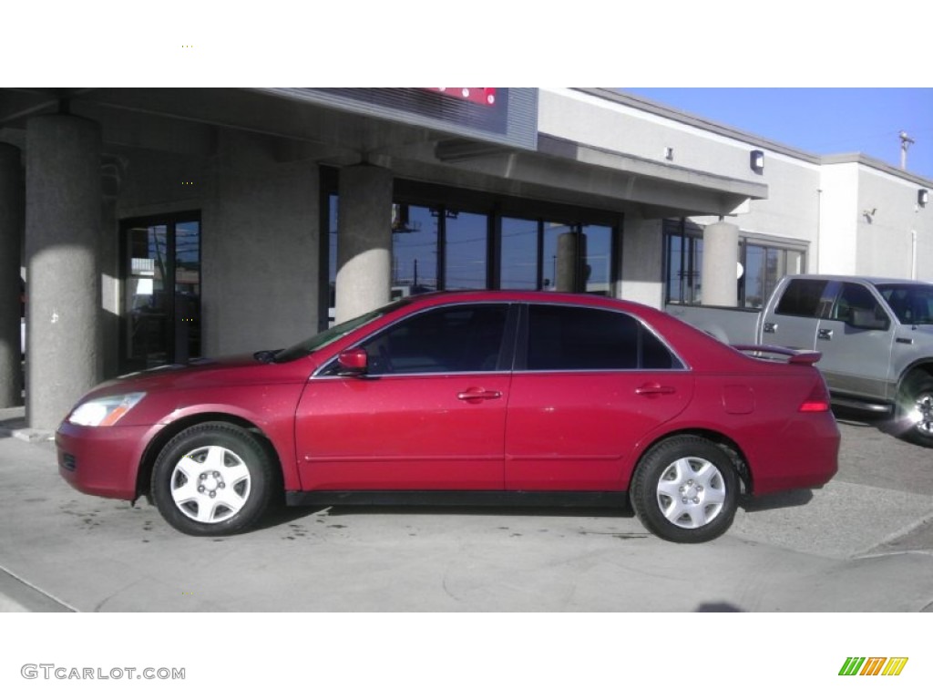 2007 Accord SE V6 Sedan - Moroccan Red Pearl / Gray photo #2