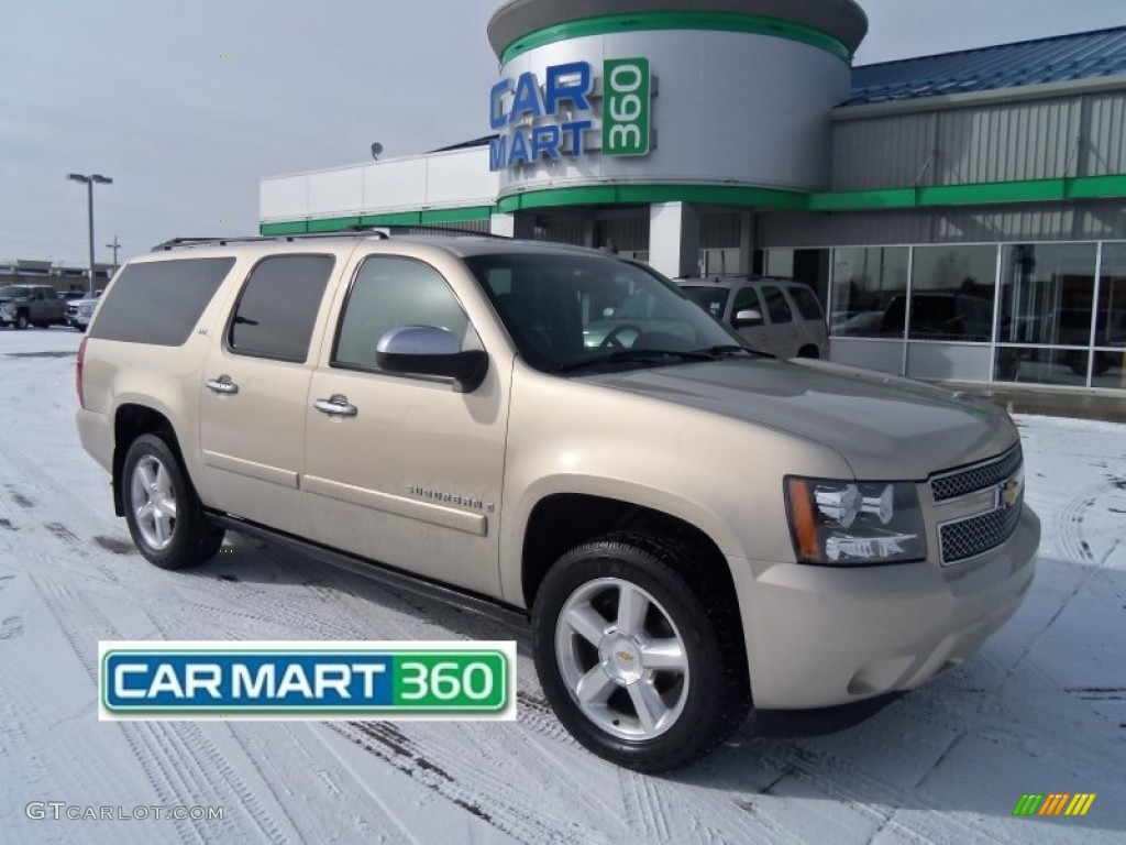 2008 Suburban 1500 LTZ 4x4 - Gold Mist Metallic / Ebony photo #1