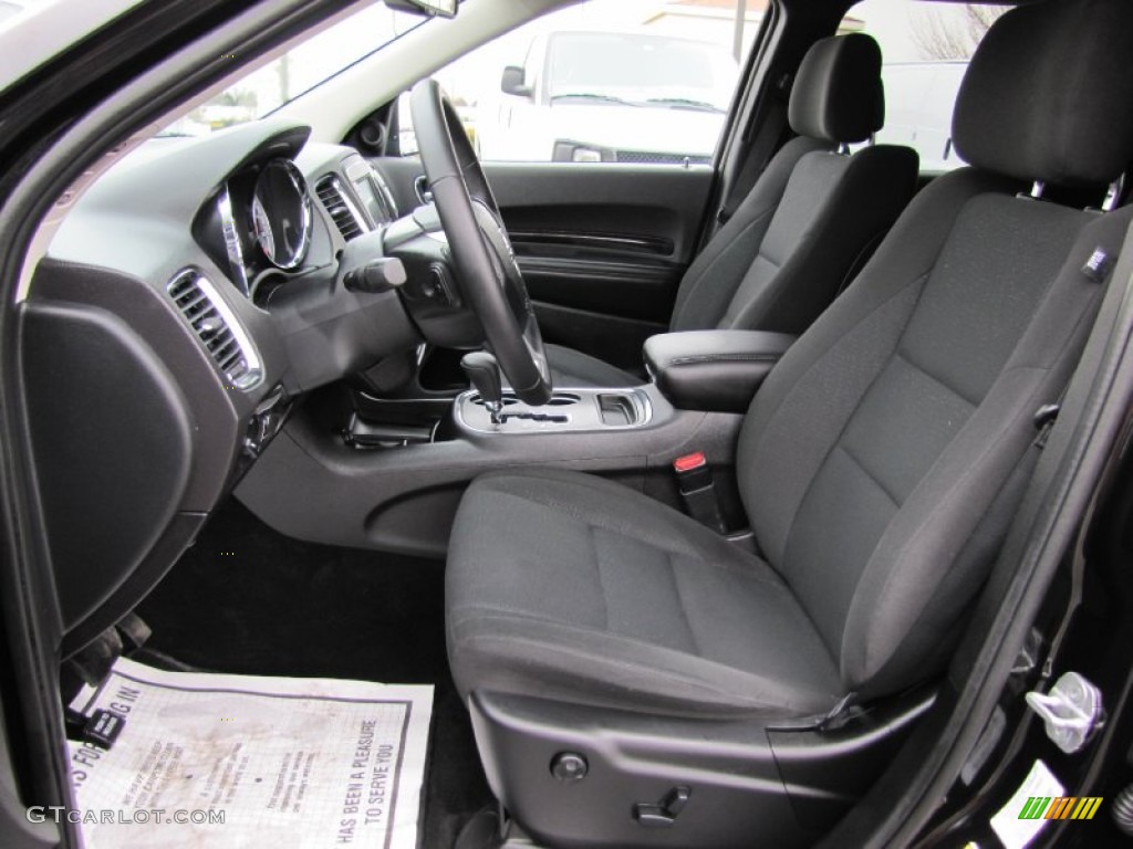 Black Interior 2012 Dodge Durango Crew AWD Photo #61695739