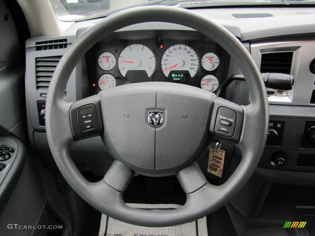 2007 Dodge Ram 3500 SLT Mega Cab 4x4 Medium Slate Gray Steering Wheel Photo #61696421