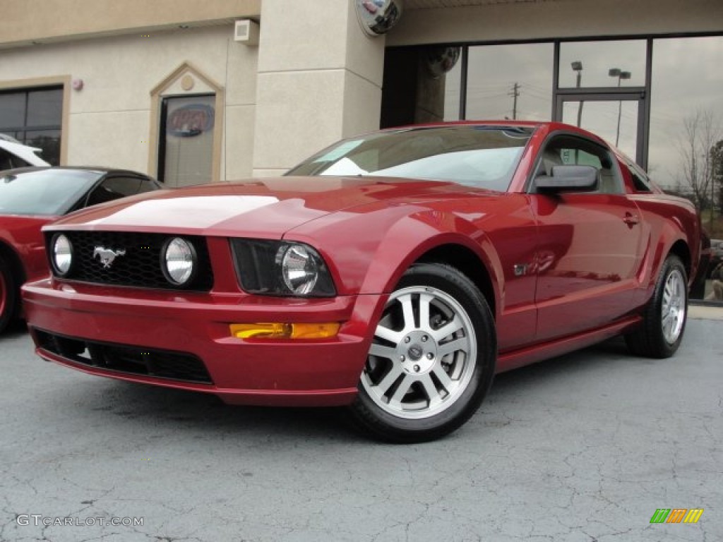 2005 Mustang GT Premium Coupe - Redfire Metallic / Dark Charcoal photo #1